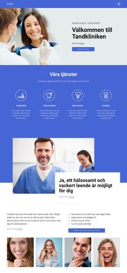 HTML-Sida För Välkommen Till Tandkliniken