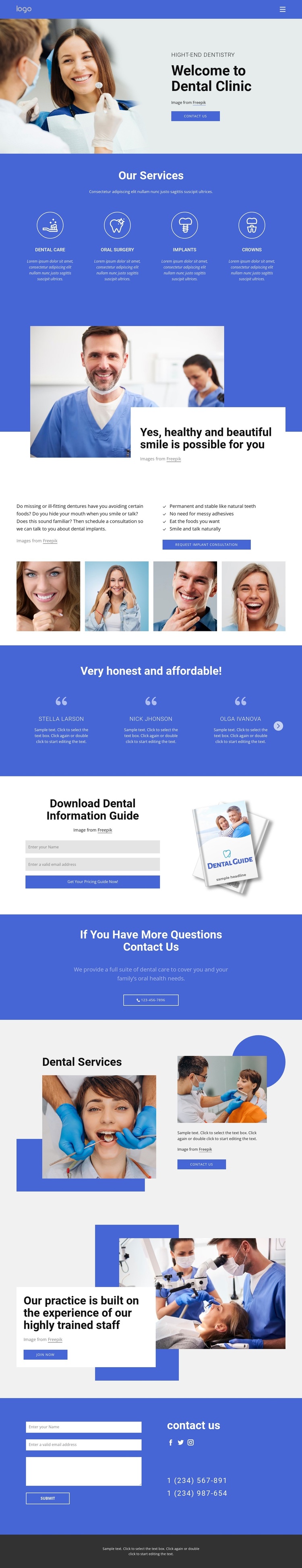 Welcome to dental clinic Template