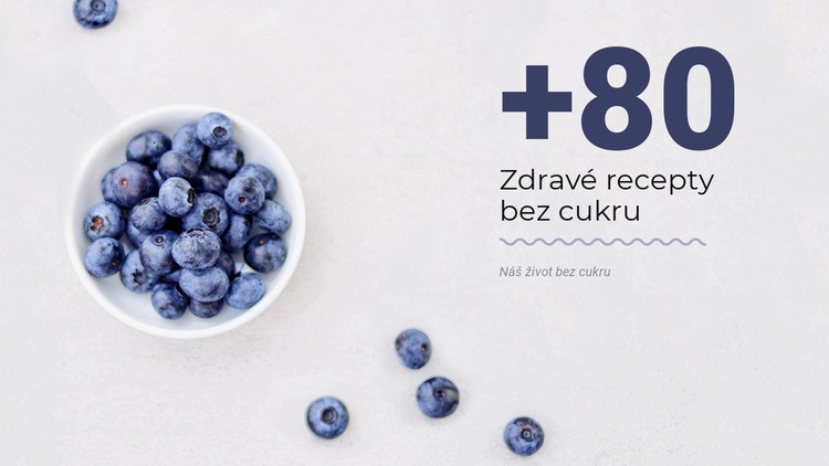 Žádné recepty na cukr Šablona webové stránky