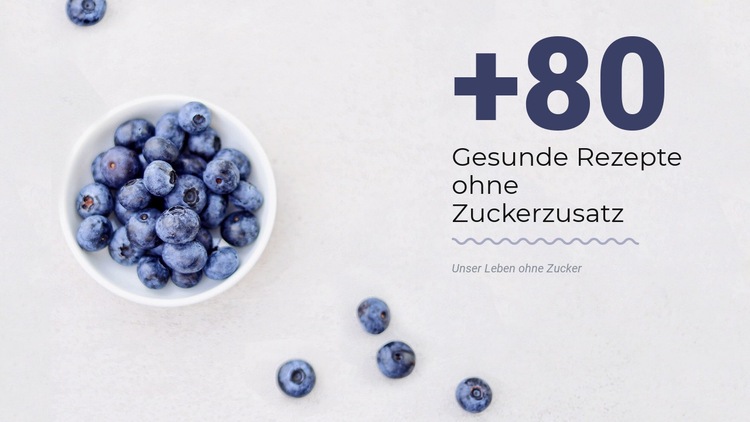 Keine Zuckerrezepte Eine Seitenvorlage