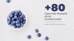 Keine Zuckerrezepte - Vorlagen Website-Design