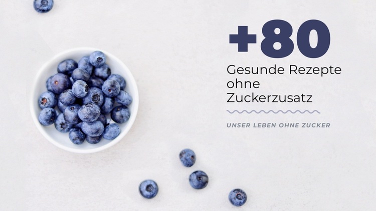 Keine Zuckerrezepte Website-Vorlage