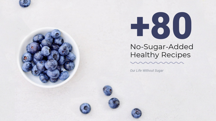 No sugar recipes Homepage Design