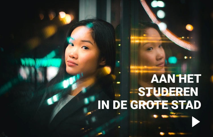 Studeren in een grote stad Website mockup