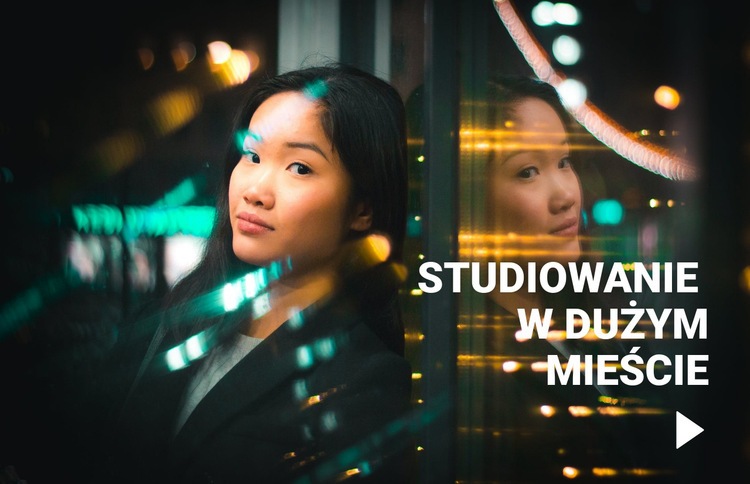 Studiowanie w dużym mieście Makieta strony internetowej