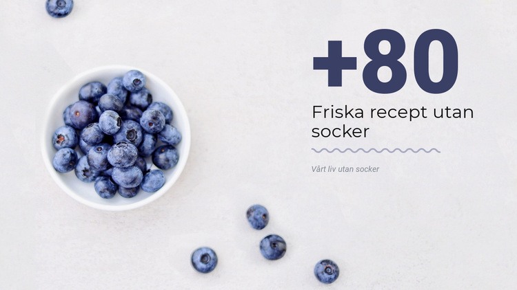 Inga sockerrecept HTML-mall