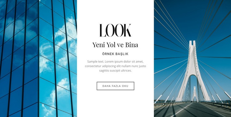 Yeni yol ve binalar Html Web Sitesi Oluşturucu