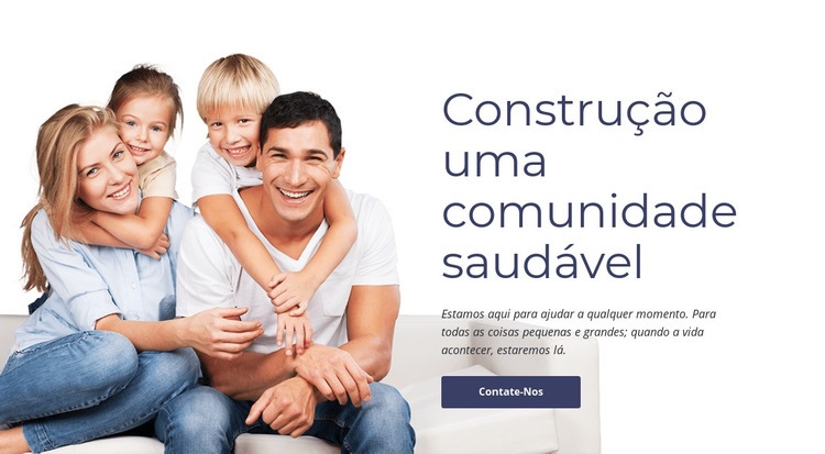 Família e cuidados primários Maquete do site