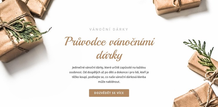 Průvodce vánočními dárky Šablona CSS