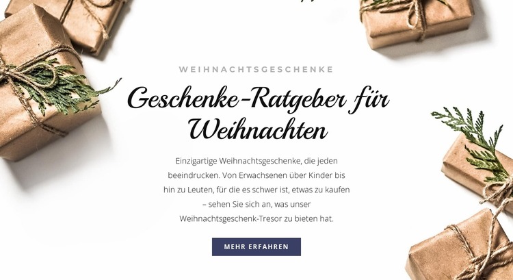 Weihnachtsgeschenkführer Joomla Vorlage