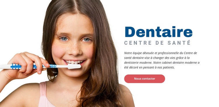 Centre de santé dentaire Maquette de site Web
