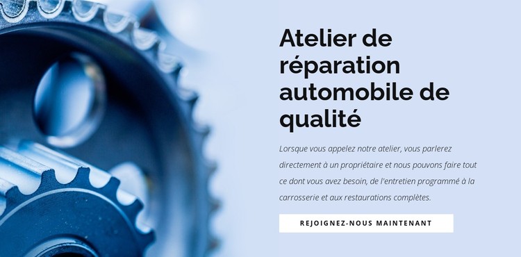 Atelier de réparation automobile Modèle CSS