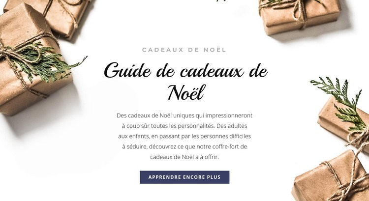 Guide des cadeaux de Noël Modèle HTML