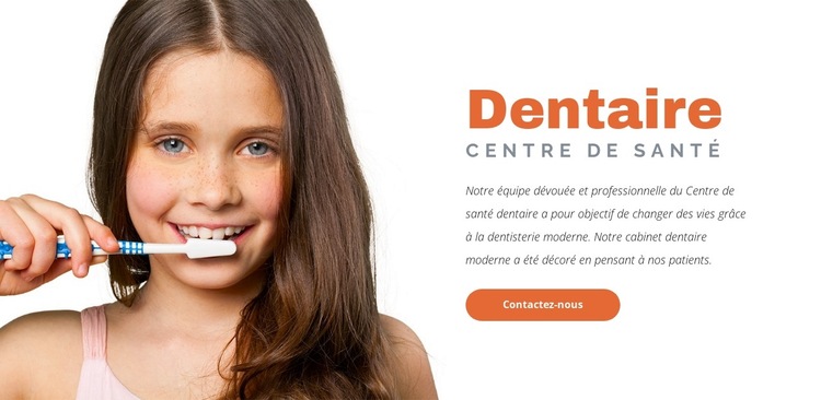 Centre de santé dentaire Modèle de site Web