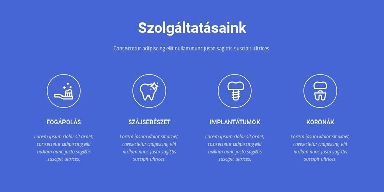 A legmagasabb színvonalú fogászati ellátás CSS sablon