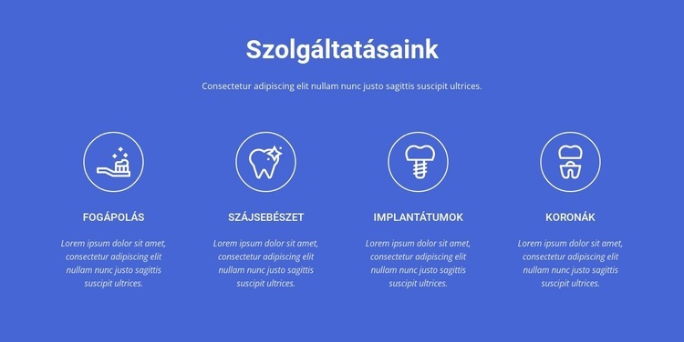 A legmagasabb színvonalú fogászati ellátás HTML Sablon