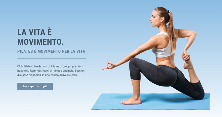 Il tuo corpo ha bisogno di Pilates Modello di sito Web