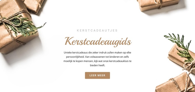 Kerstcadeaugids CSS-sjabloon