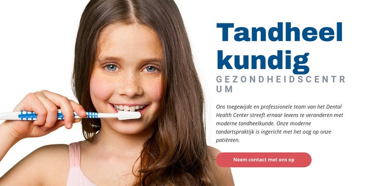 Tandarts Gezondheidscentrum Html Website Builder