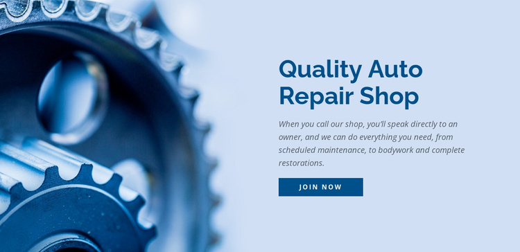 Car repair shop One Page Template