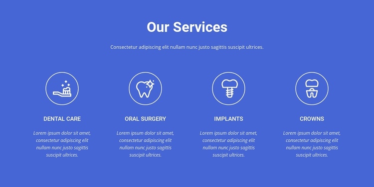 The highest quality dental care One Page Template