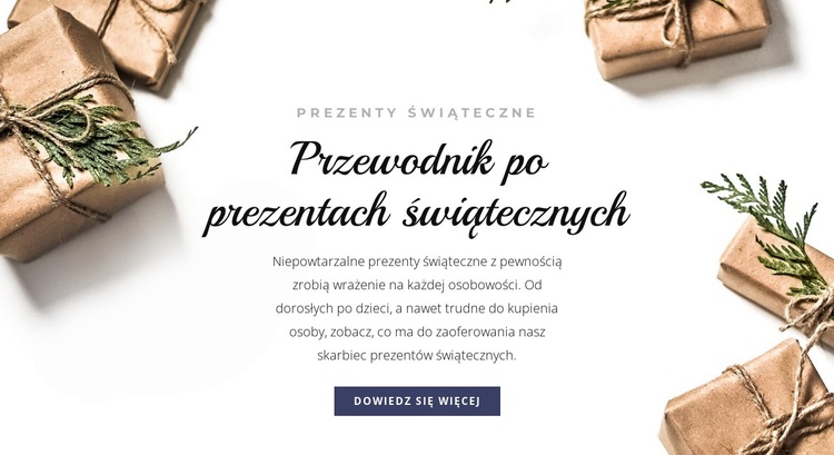 Przewodnik po prezentach świątecznych Motyw WordPress