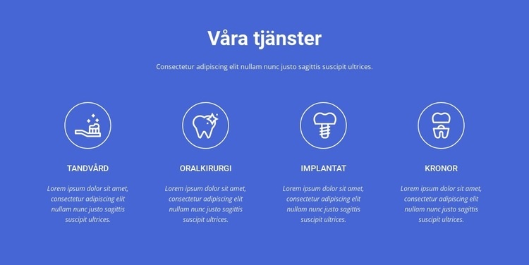 Tandvård av högsta kvalitet CSS -mall