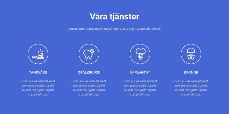 Tandvård av högsta kvalitet Hemsidedesign