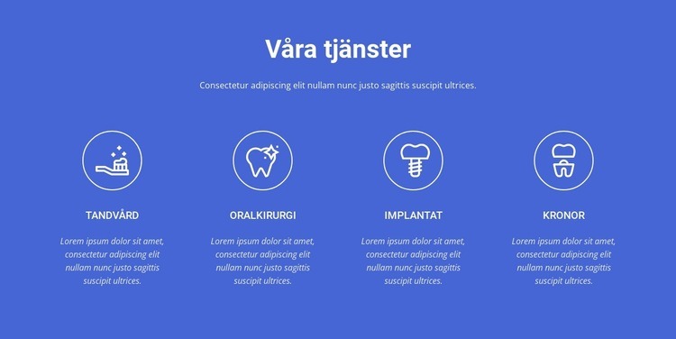 Tandvård av högsta kvalitet HTML-mall