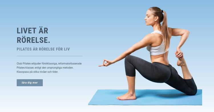 Din kropp behöver Pilates Webbplats mall