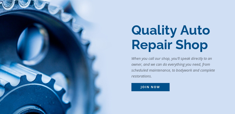 Car repair shop Web Page Design