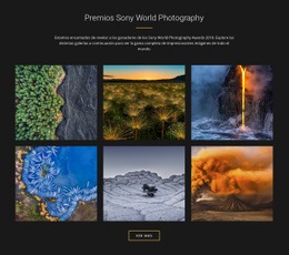 Premios Mundiales De Fotografía Plantilla De Una Página
