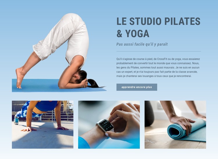 Pilates et yoga Maquette de site Web