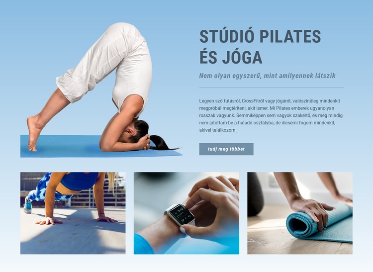 Pilates és jóga Weboldal sablon