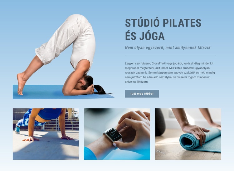 Pilates és jóga Weboldal tervezés