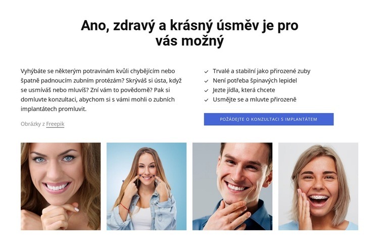 Zdravý a krásný úsměv Šablona