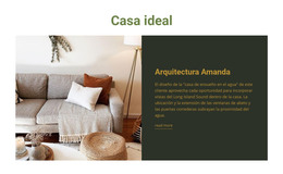 Interior De La Casa De Ensueño: Plantilla De Página HTML