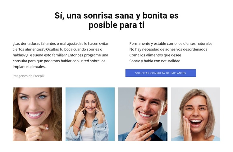 Sonrisa sana y hermosa Plantilla HTML