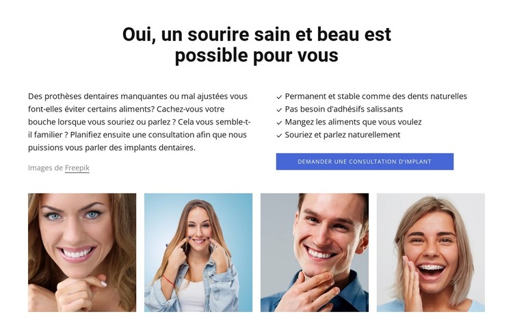 Sourire sain et beau Modèle CSS