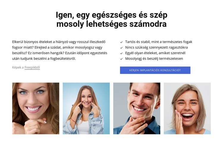 Egészséges és szép mosoly CSS sablon