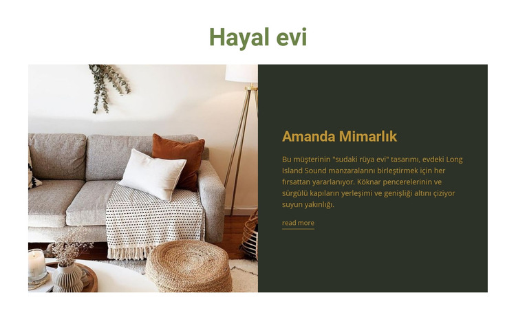 Dream House İç Mekanı HTML Şablonu