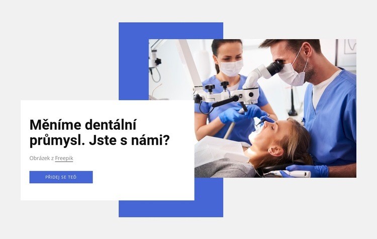 Zubní průmysl Šablona webové stránky