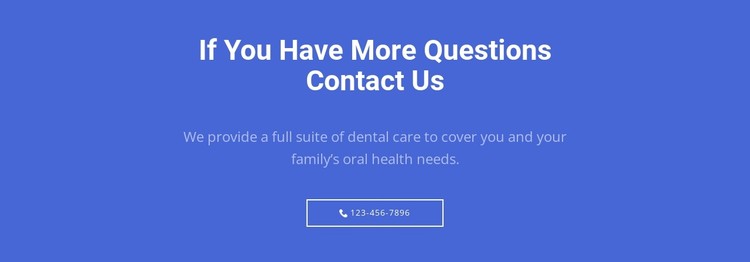 Text and button with call us CSS Template