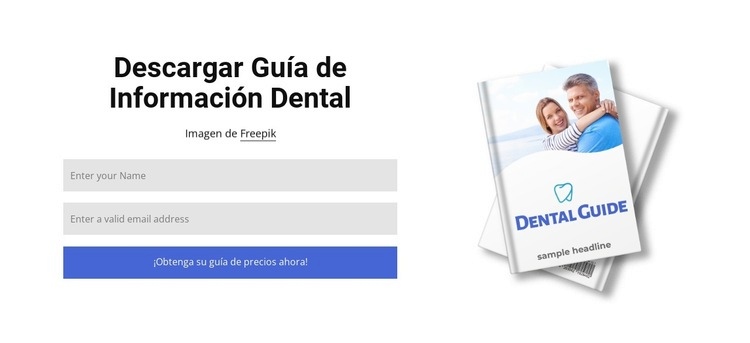 Descargar guía dental Maqueta de sitio web