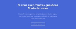 Colonne De Modèle De Grille CSS Pour Texte Et Bouton Avec Appelez-Nous