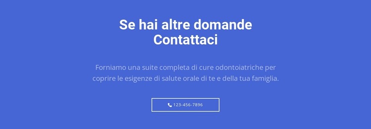 Testo e pulsante con chiamaci Modello HTML