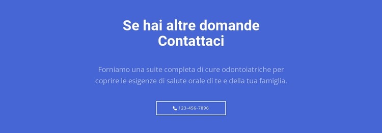 Testo e pulsante con chiamaci Modello Joomla