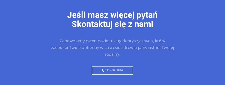 Tekst i przycisk z zadzwoń do nas Szablony do tworzenia witryn internetowych