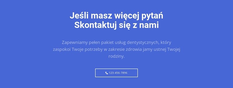 Tekst i przycisk z zadzwoń do nas Szablon CSS