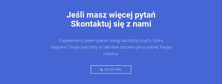 Tekst i przycisk z zadzwoń do nas Szablon HTML